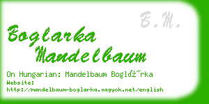 boglarka mandelbaum business card